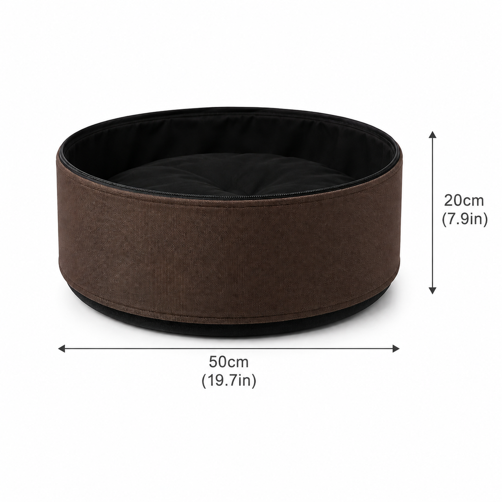 Portable Cat Carrier Bed with Breathable Mesh Dome, Round Travel Pet Carrier