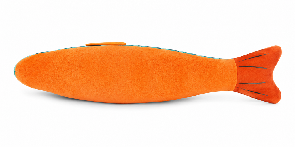 Interactive Plush Fish Cat Toy with Colorful Scales, Soft Fabric and Fun Play Design
