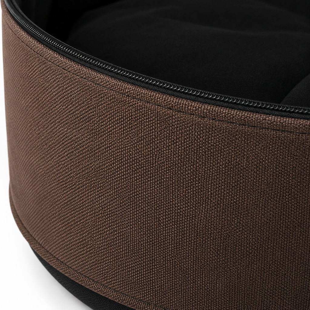 Portable Cat Carrier Bed with Breathable Mesh Dome, Round Travel Pet Carrier
