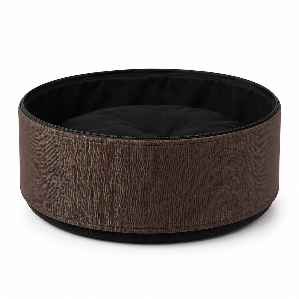 Portable Cat Carrier Bed with Breathable Mesh Dome, Round Travel Pet Carrier